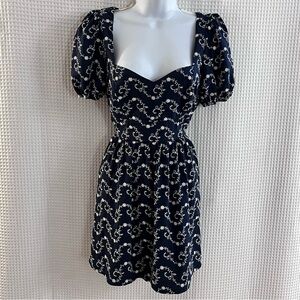 Blue Rain Midnight Floral Mini Dress size medium